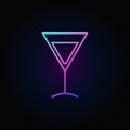 Colorful martini glass vector icon Royalty Free Stock Photo