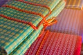 Colorful Mat, Thai traditional handmade. yellow light effect. I