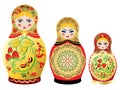 Colorful matryoshka dolls