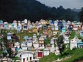 Colorful Mayan Cemetary at Chichicastenango Royalty Free Stock Photo