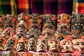 Colorful Mayan masks indian culture in Jungle