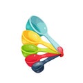 Colorful measuring spoons for cooking Royalty Free Stock Photo