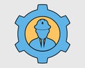 Colorful Mechanical Service Icon.