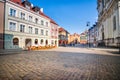 Colorful medieval buildings at the iconic old town of Warsaw, Poland. Royalty Free Stock Photo