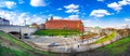 Colorful medieval buildings at the iconic old town of Warsaw, Poland Royalty Free Stock Photo