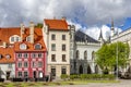 The Livu Square in Riga Old Town, Latvia