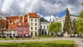 The Livu Square in Riga Old Town, Latvia