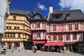 Colorful medieval houses in Vannes Brittany France