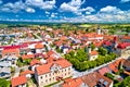 Colorful medieval town of Krizevci aerial view Royalty Free Stock Photo