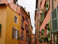 Colorful medieval town nice on Riviera soth french Mediterranean sea coast in France