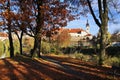 Colorful medieval Town Pisek above the river Otava with its Castle