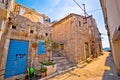 Colorful mediterranean stone street of Prvic island