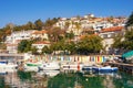 Colorful Mediterranean town. View of Herceg Novi city on sunny winter day. Montenegro