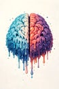 Colorful Melting Brain Illustration Symbolizing Emotions Creativity And Mental Complexity Royalty Free Stock Photo
