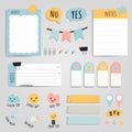 Colorful memo pad paper set