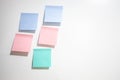 Colour sticky note isolated on white background