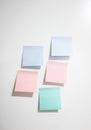 Colour sticky note isolated on white background