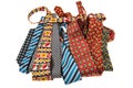 Colorful tie collection in the men`s shop. Royalty Free Stock Photo