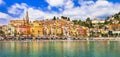 Colorful Menton - south France Royalty Free Stock Photo