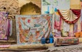 Colorful merchendise at a street market in Jaipur Royalty Free Stock Photo