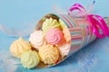 Colorful meringues Royalty Free Stock Photo