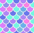 Colorful mermaid tail seamless pattern. Mermaid card decor element. Fish scales magic background. Print design for Royalty Free Stock Photo
