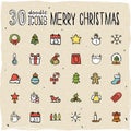 30 Colorful Merry Christmas Icons