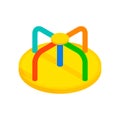 Colorful merry-go-round isometric 3d icon