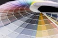 Colorful mesh color gradation close-up