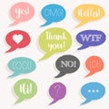 Colorful Message Bubbles / Stickers Set - vector eps10