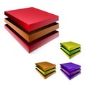 Colorful metal boxes