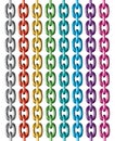 Colorful metal chains