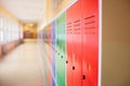 Colorful metal lockers Royalty Free Stock Photo