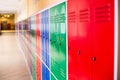 Colorful metal lockers Royalty Free Stock Photo