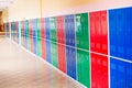 Colorful metal lockers Royalty Free Stock Photo