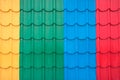 Colorful metal sheet roof Royalty Free Stock Photo