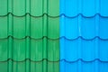 Colorful metal sheet roof