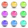 Colorful Metallic Sphere Set