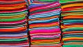 Colorful Mexican blankets Royalty Free Stock Photo