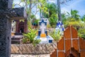 Colorful Mexican catholic cemetery in Xcaret ecotourism park