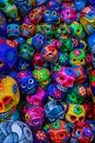 Colorful Mexican Ceramic Skulls Day Dead Handicraft Oaxacas Juarez Mexico Royalty Free Stock Photo