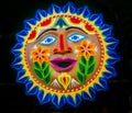 Colorful Mexican Ceramic Sun Face Handicraft Oaxaca Juarez Mexico