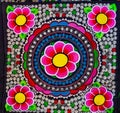 Colorful Mexican Flower Textiles Cloth Handicrafts Oaxaca Mexico