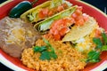 Colorful Mexican food plate Royalty Free Stock Photo