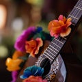 Colorful Mexican Guitar in Afternoon Light