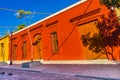 Colorful Mexican Orange Yellow Street Oaxaca Juarez Mexico