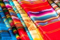 Colorful Mexican rugs from palenque, mexico Royalty Free Stock Photo