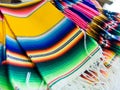 Colorful Mexican serapes Royalty Free Stock Photo