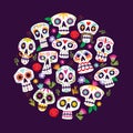 Dia de muertos card decoration