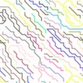 Colorful Micro Chip Lines Seamless Pattern. Vector